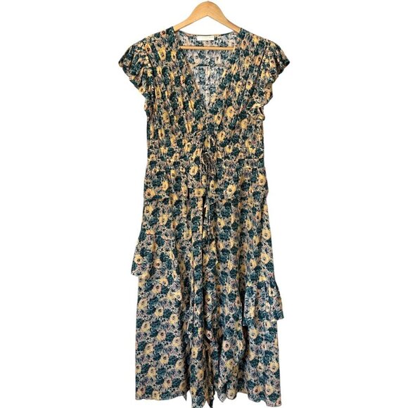 Ulla Johnson 100% Silk Avia Dress Size 16 Begonia Floral Print Spring Summer 22 - Picture 2 of 11